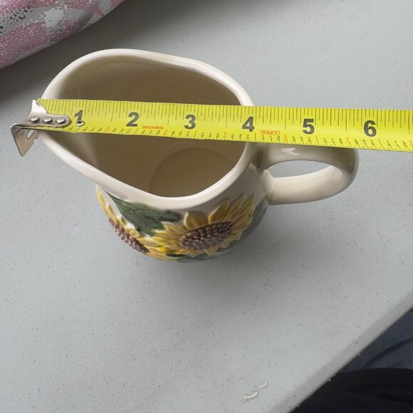 Vintage Otagiri Sunflower Pitcher Juice Or Creamer 5.5” Creative Collection - Picture 6 of 6